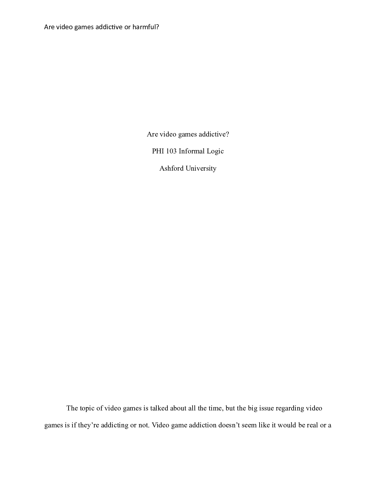 Preview image of Are video games addictive.docx document